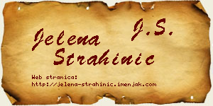 Jelena Strahinić vizit kartica